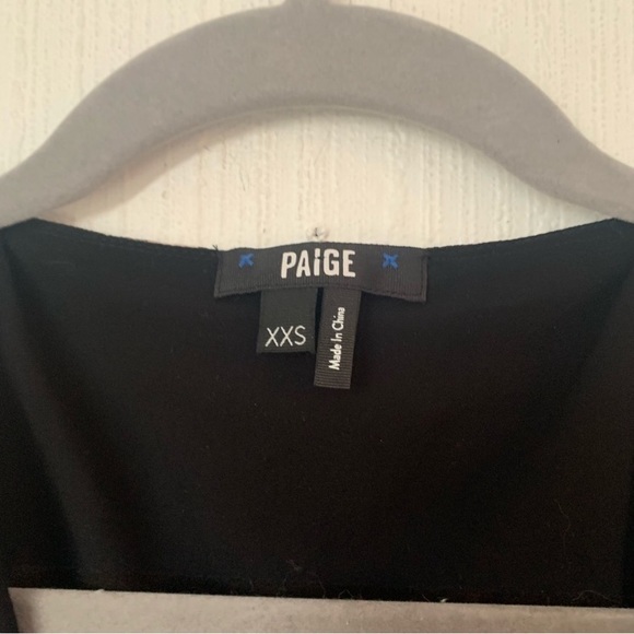 Paige Dress Palisades Faux Wrap Midi in Ruffle Black Floral - Picture 9 of 9